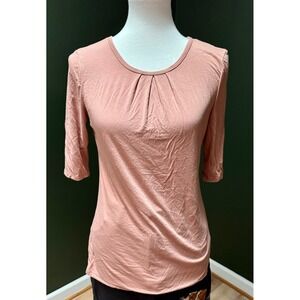 Jody California Top Pleated Front 3/4 Sleeve Made in USA‎ Size S